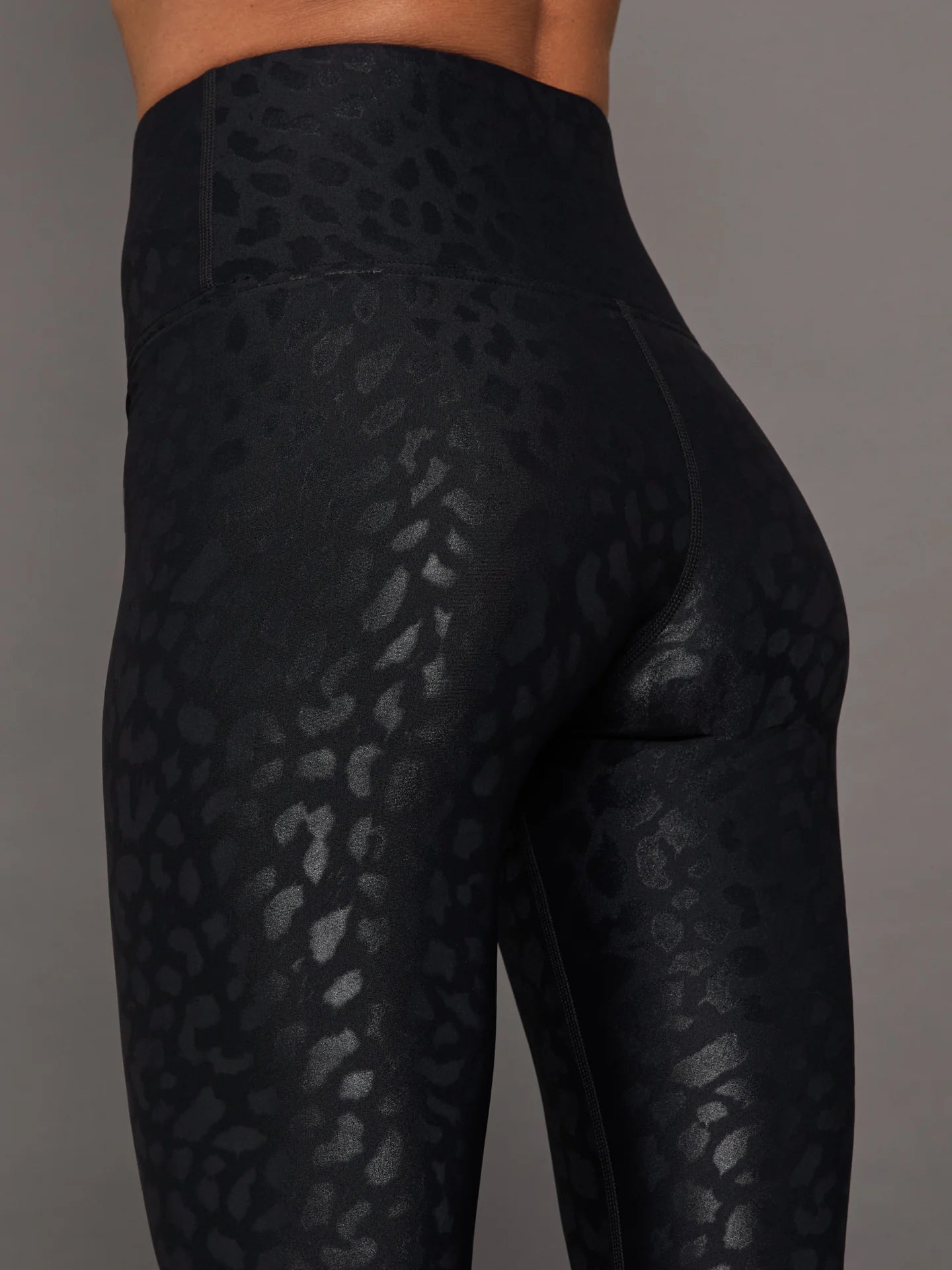 GLOSSY BLACK LEOPARD CARBON 38 - LEGGING