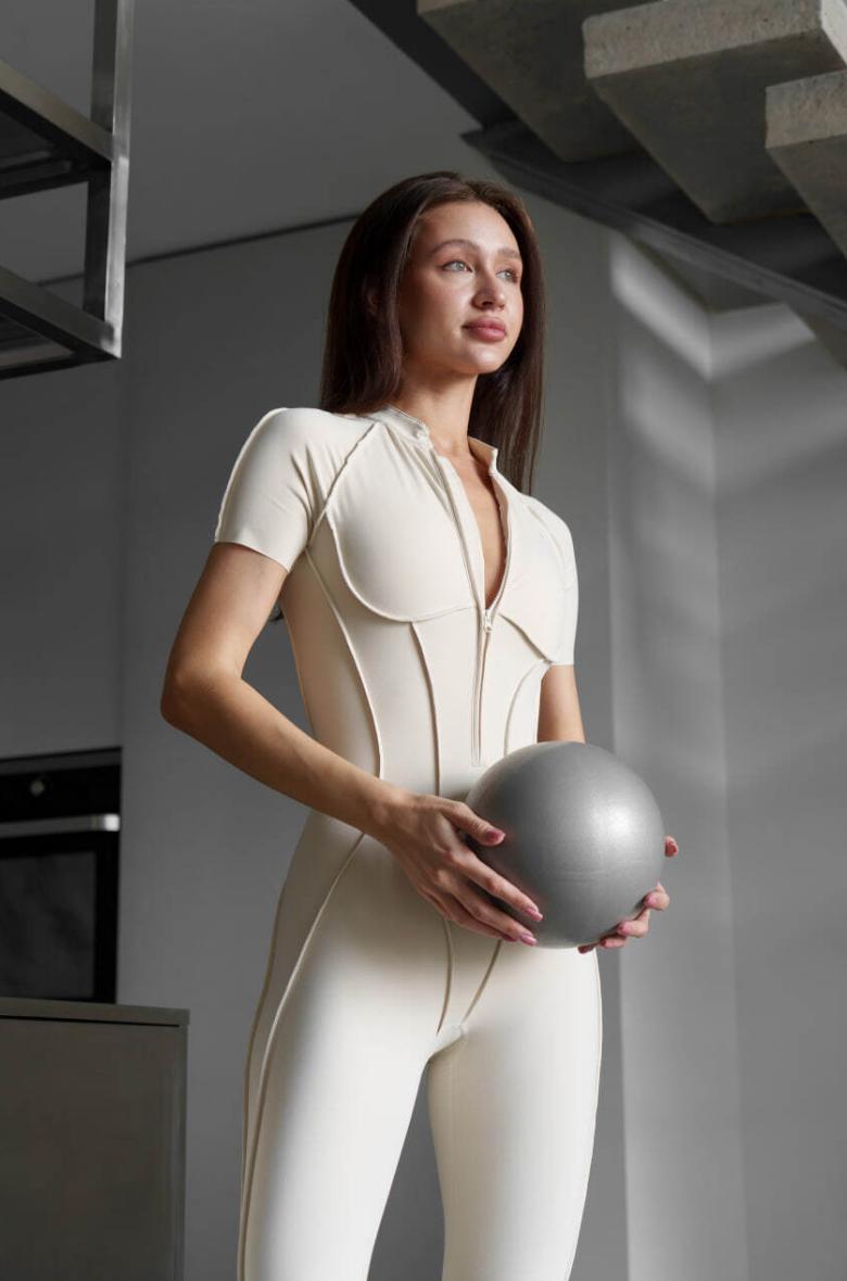 GALAXY TINNY ZIP CREAM - JUMPSUIT