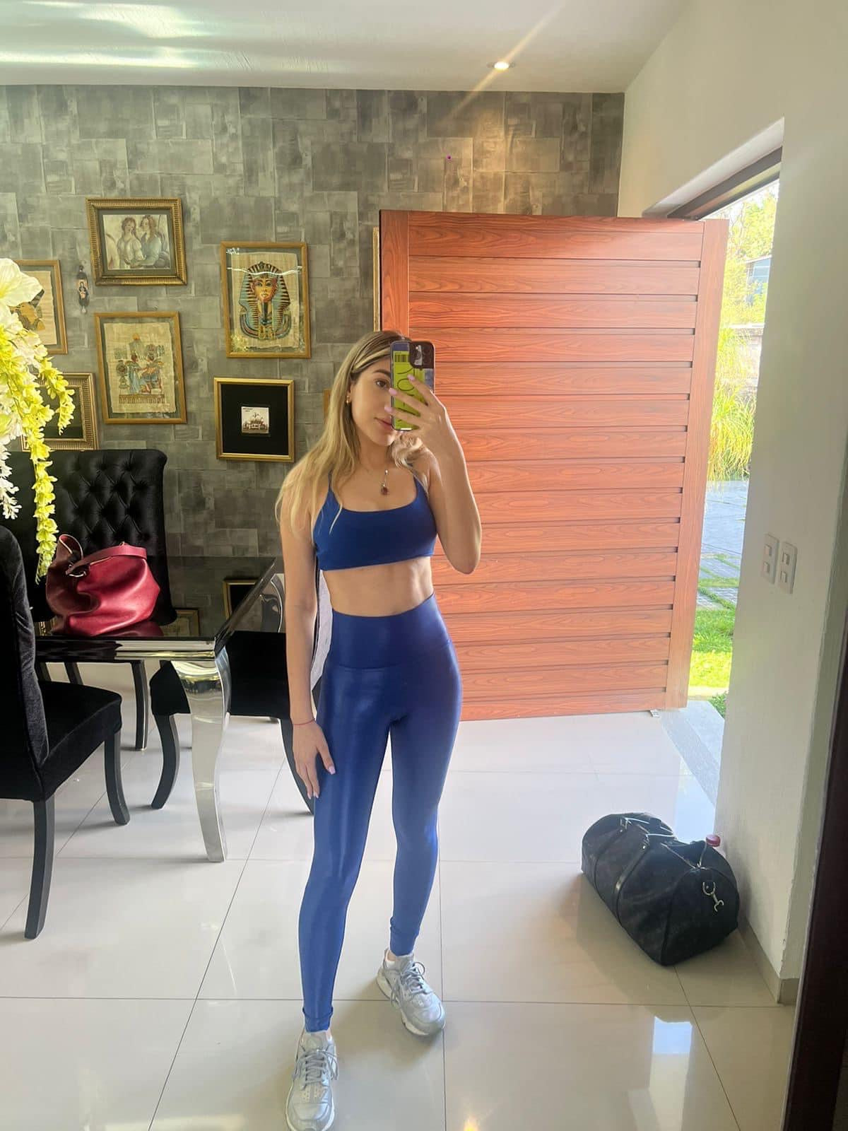 GLOSSY BLUE ELECTRIC - LEGGING