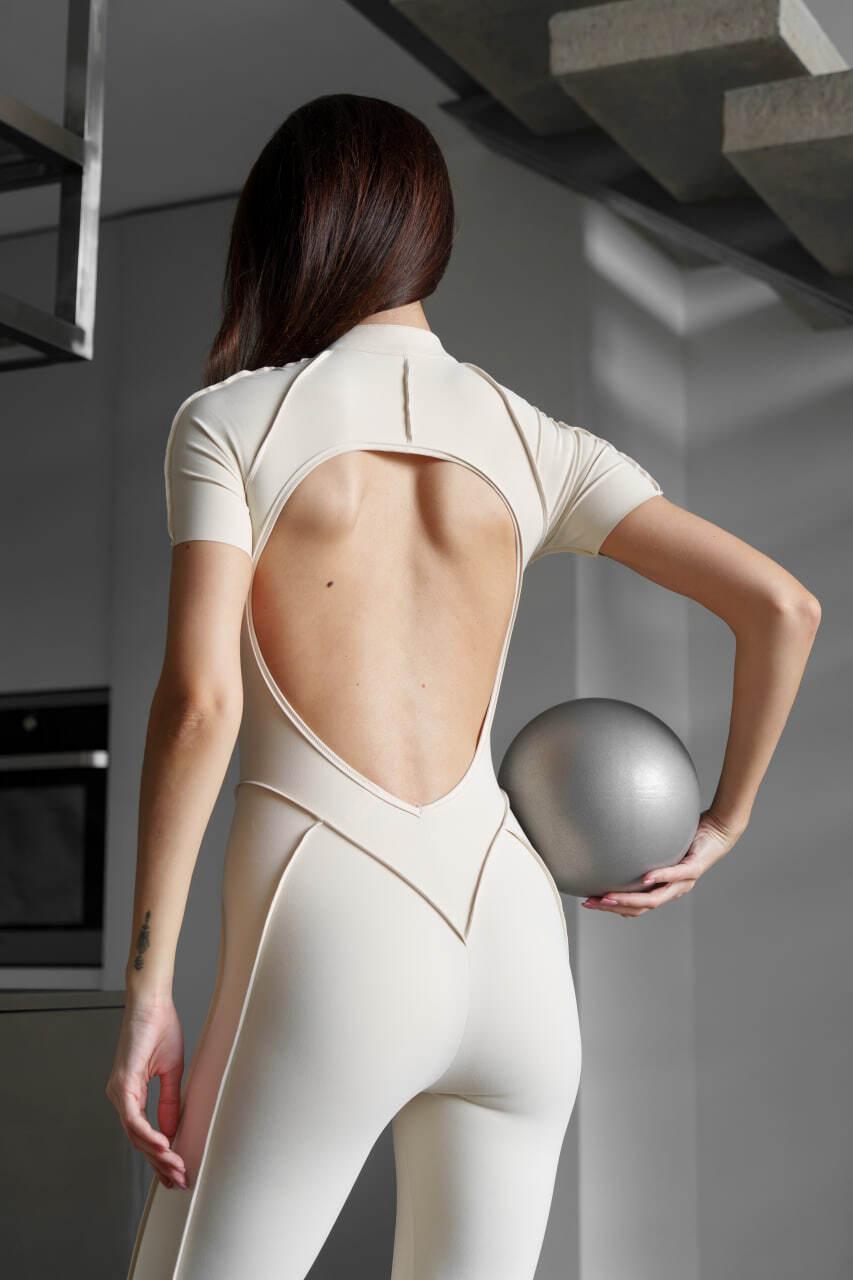 GALAXY ZIP TINY IVORY - JUMPSUIT