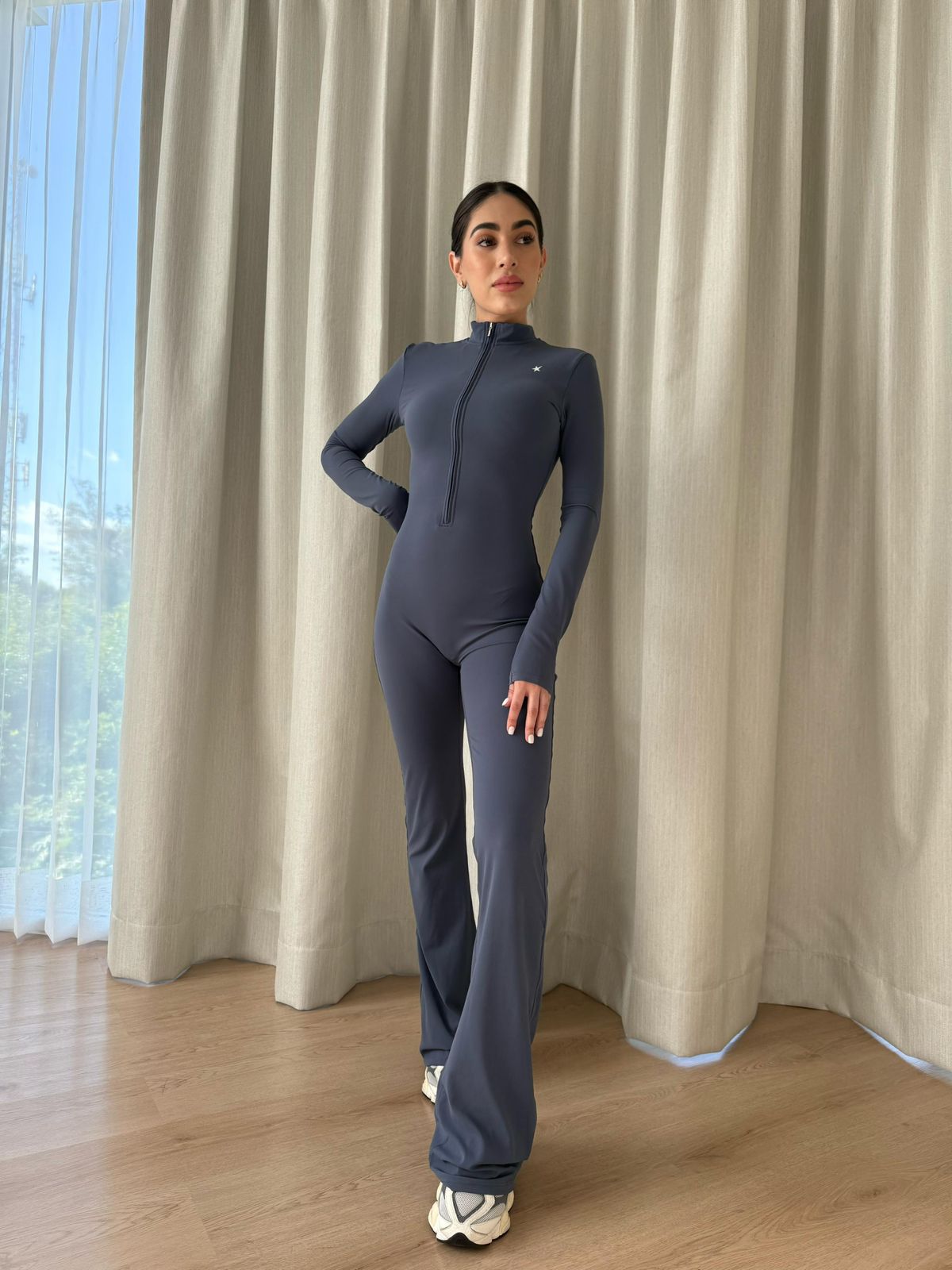 ZIP FLARE AZUL - JUMPSUIT