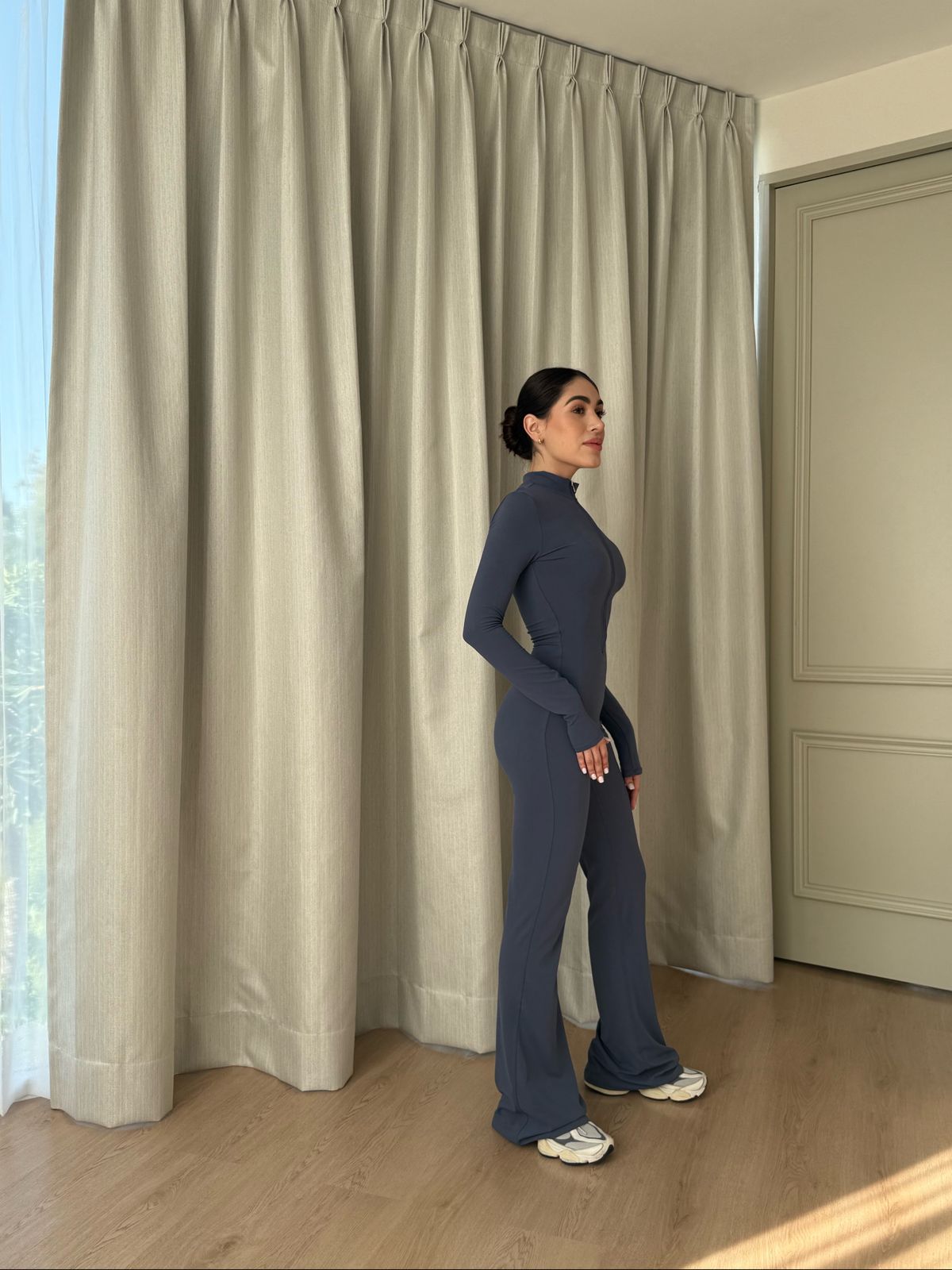 ZIP FLARE AZUL - JUMPSUIT