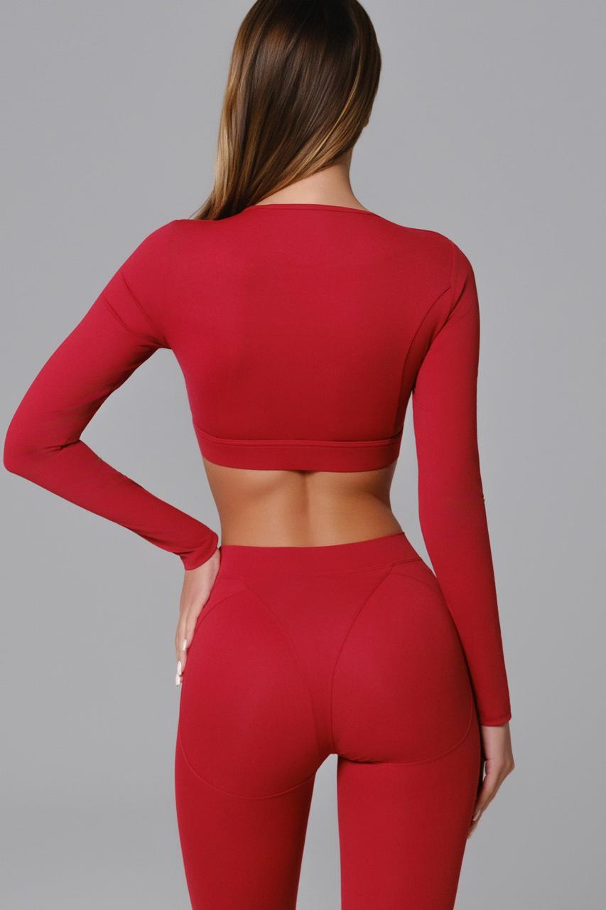 TOP MANGA LARGA ASTRAL ROJO