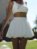 FALDA BOMBER - BLANCA