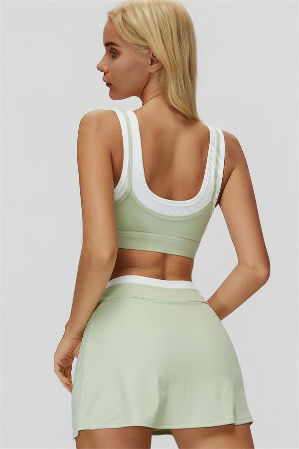 T SHIRT VERDE - SET FALDA