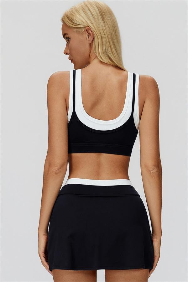 T SHIRT NEGRO - SET FALDA