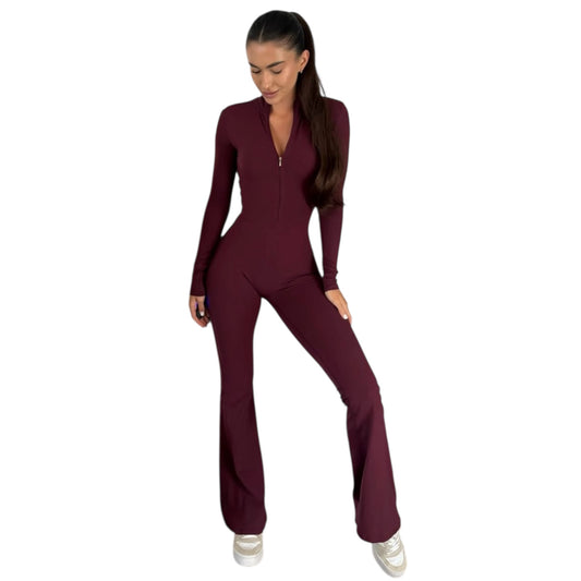ZIP FLARE TINTO - JUMPSUIT