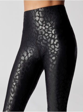 GLOSSY BLACK LEOPARD CARBON 38 - LEGGING