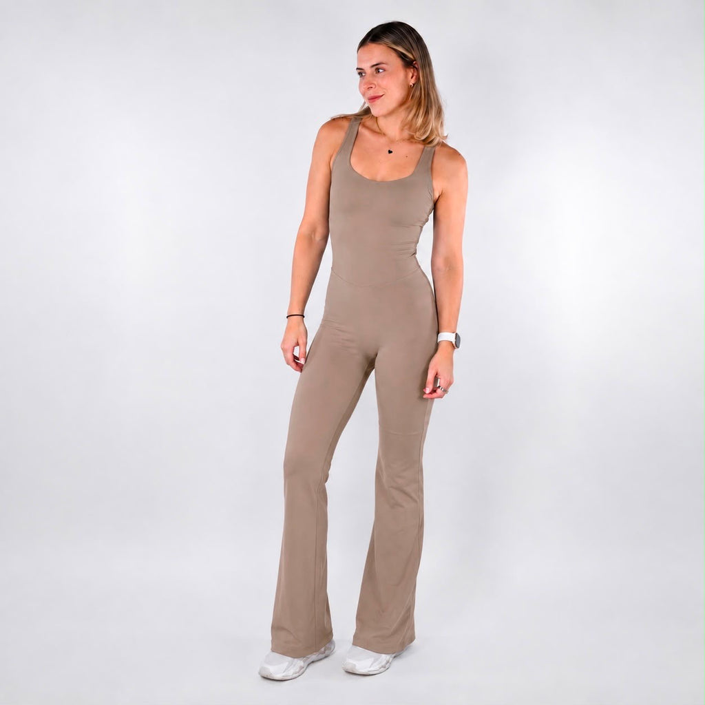 HAILEY FLARE BEIGE - JUMPSUIT