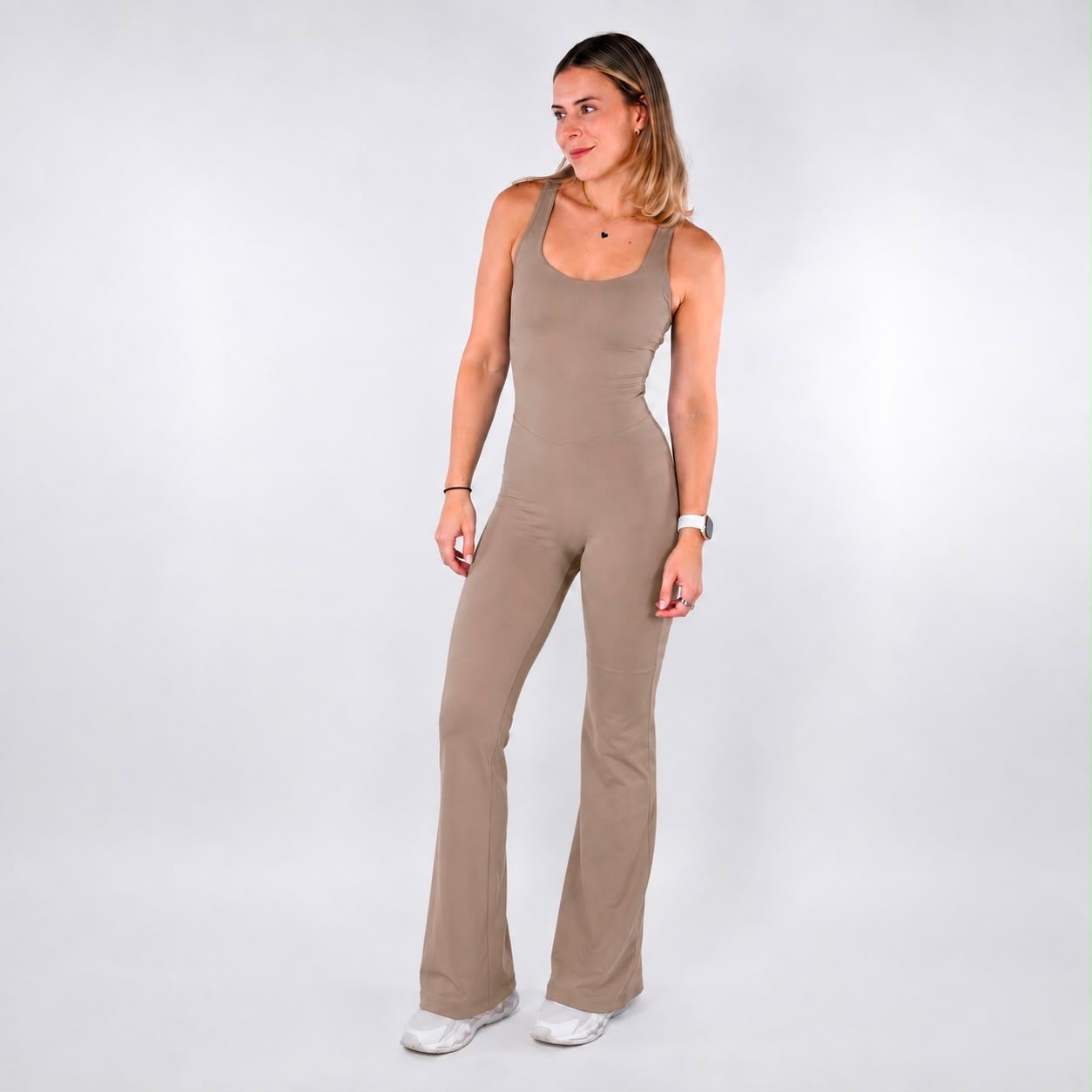 HAILEY FLARE BEIGE - JUMPSUIT