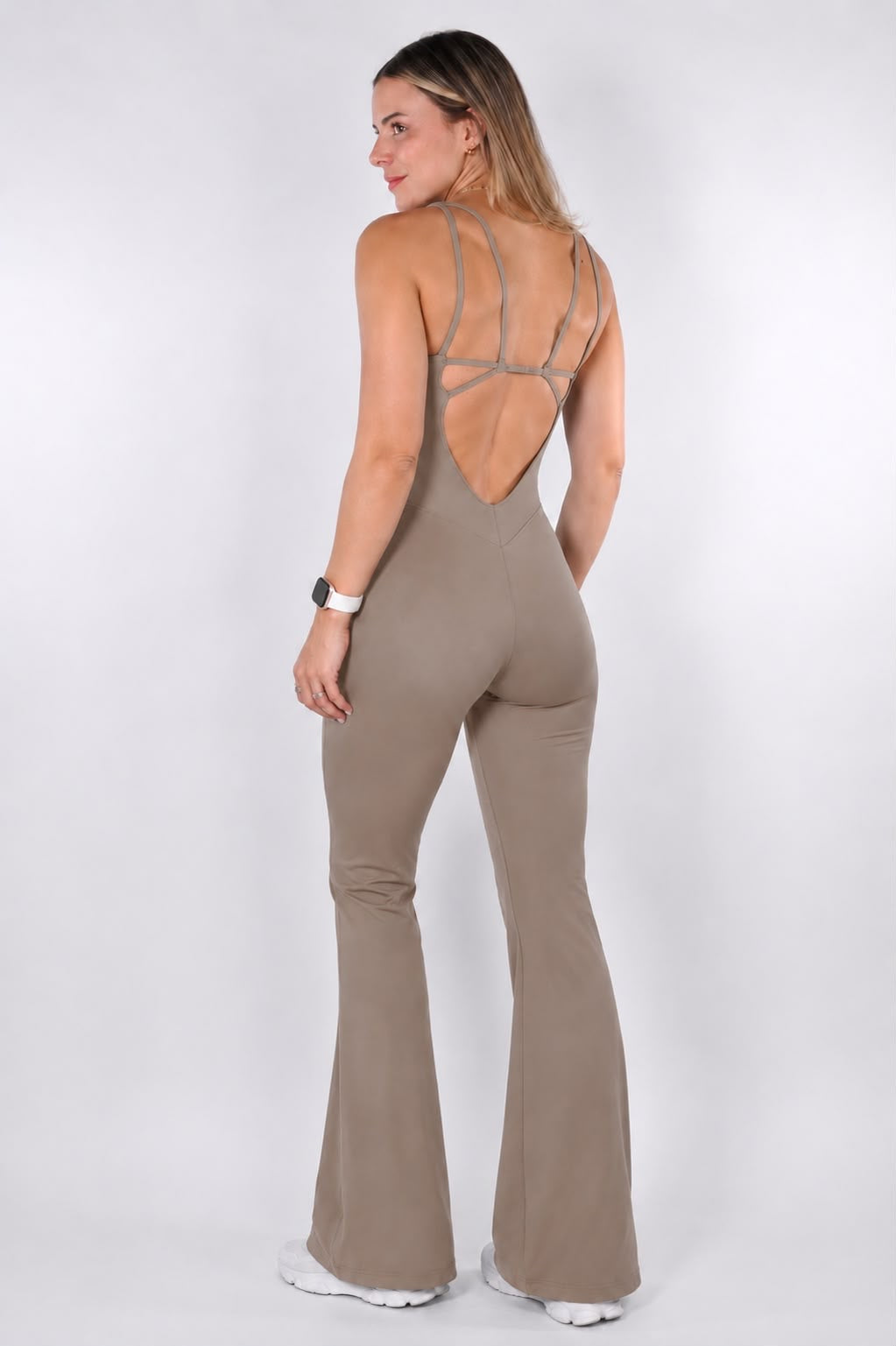 HAILEY FLARE BEIGE - JUMPSUIT