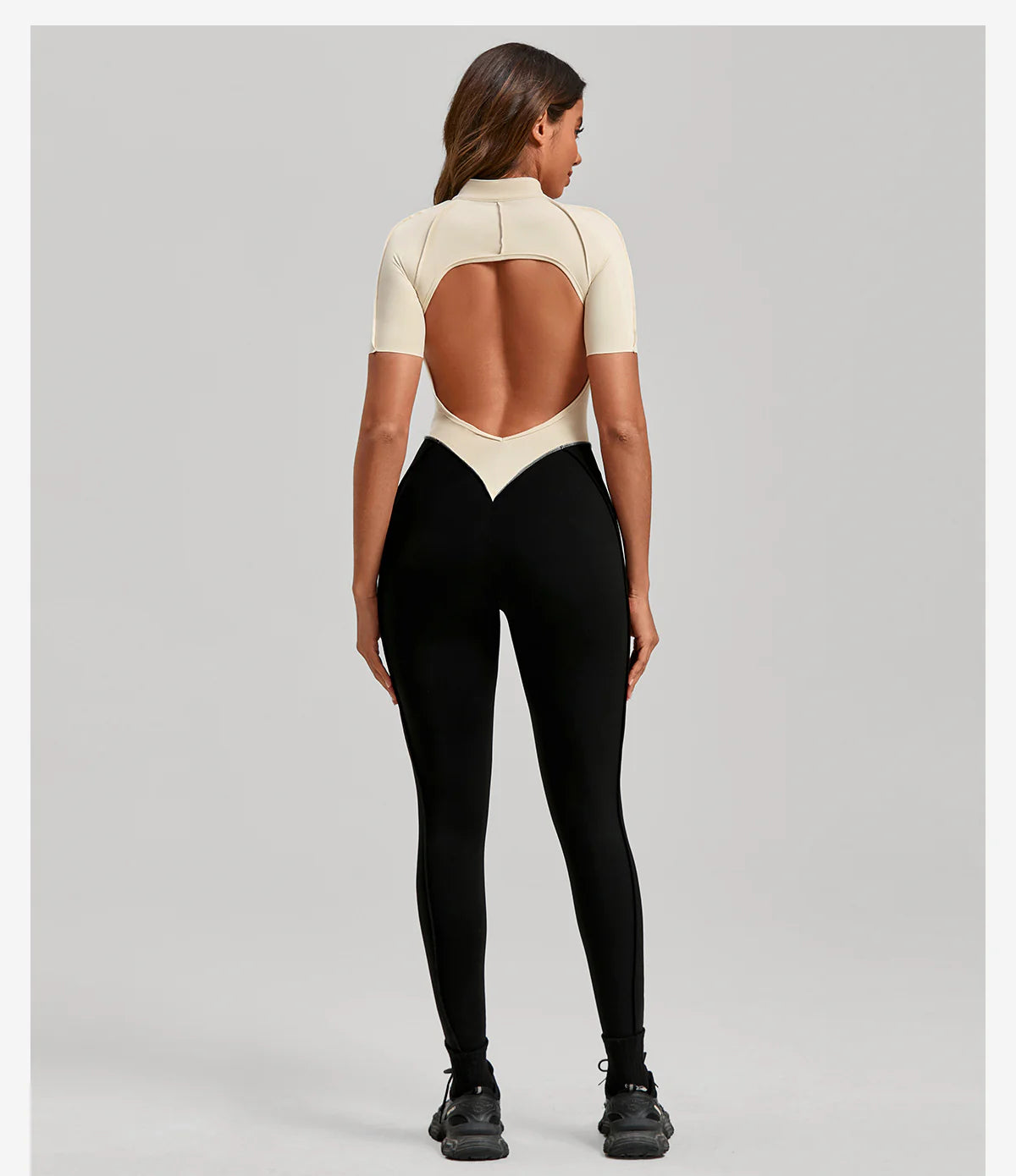 GALAXY ZIP TINY BICOLOR IVORY / JUMPSUIT