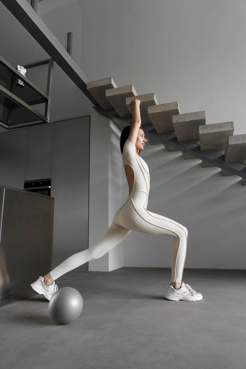 GALAXY TINY ZIP IVORY - JUMPSUIT