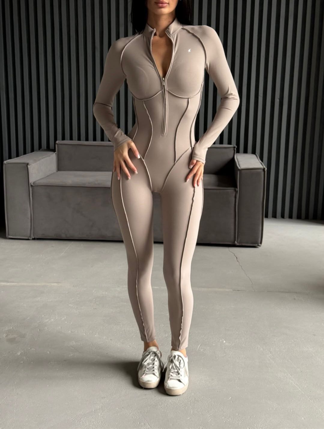 GALAXY SWEET ZIP FULL NUDE- / JUMPSUIT