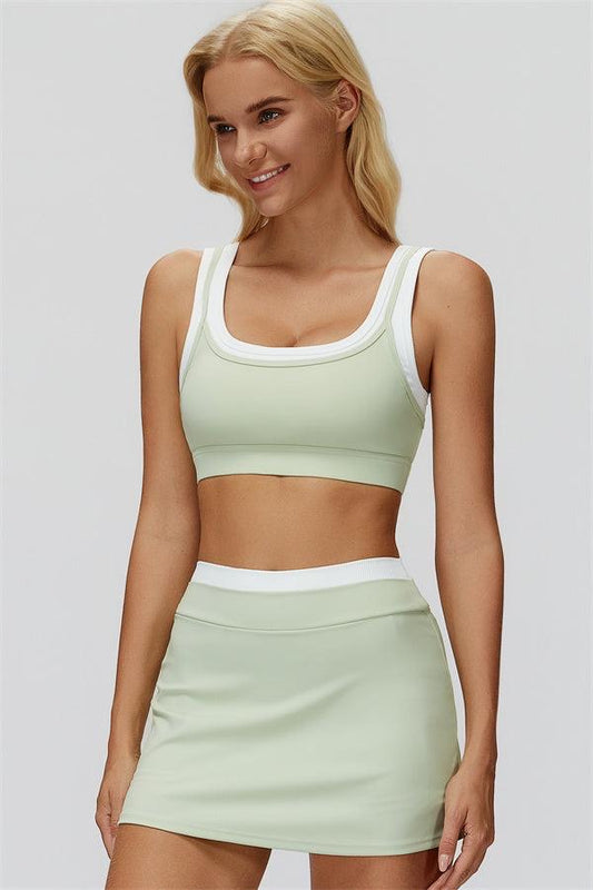 T SHIRT VERDE - SET FALDA