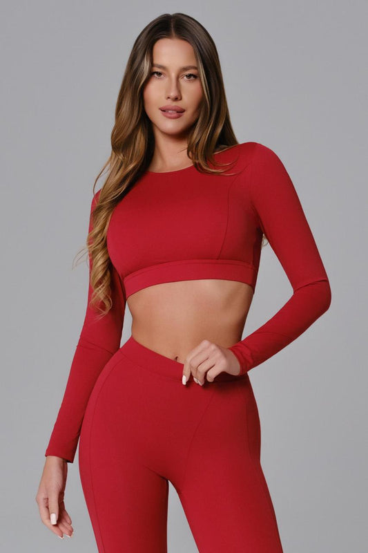 TOP MANGA LARGA ASTRAL ROJO