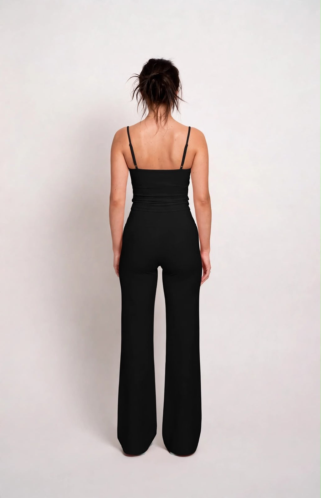 LEGGING SARA TANK - 2 FLARE NEGRO