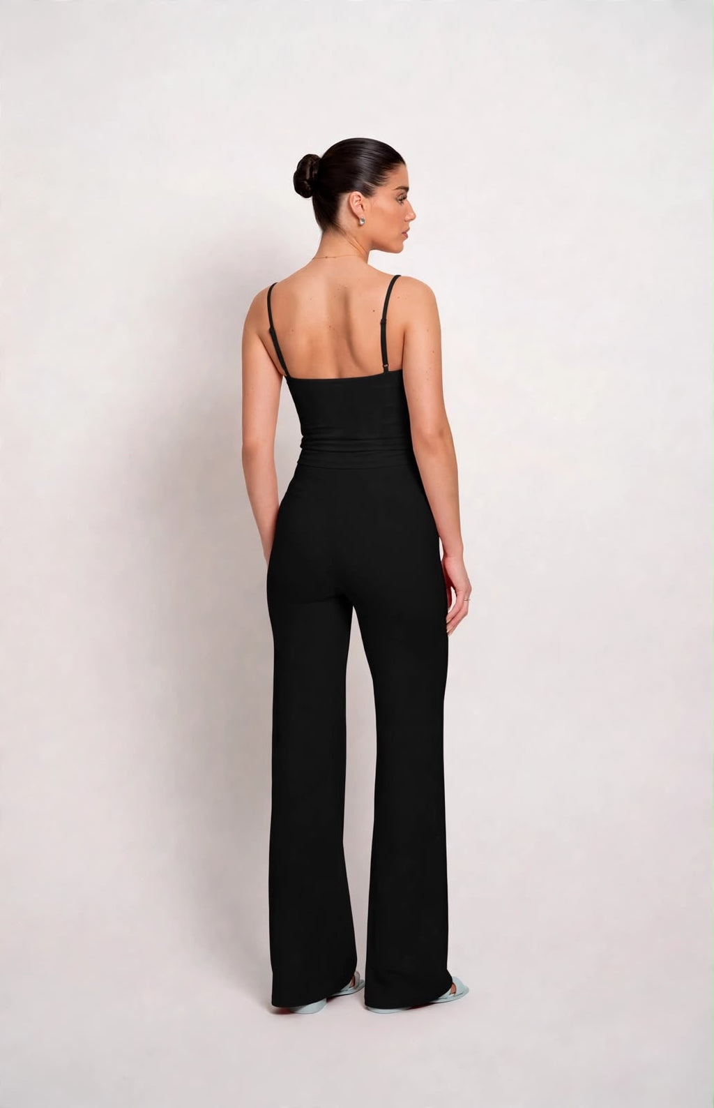LEGGING SARA TANK - 2 FLARE NEGRO