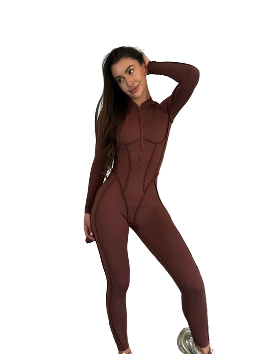GALAXY ZIP FULL CAFE - JUMPSUIT