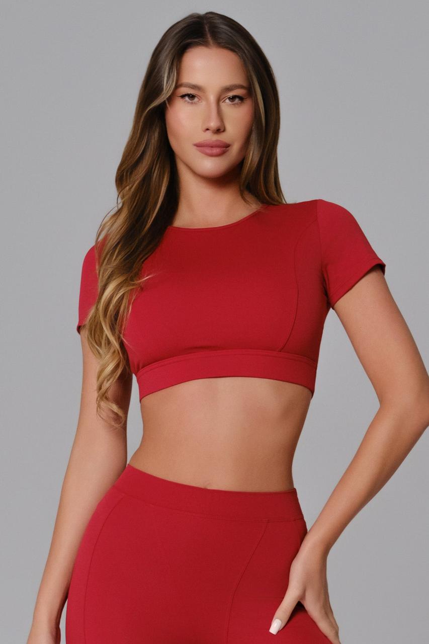 TOP MANGA CORTA ASTRAL ROJO