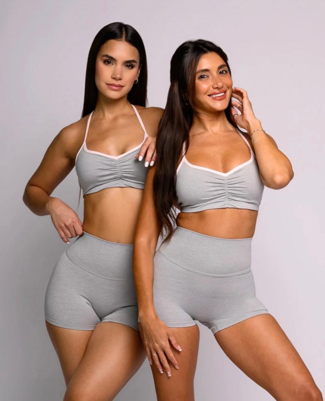 SHORT MIAMI - GRIS ROSA