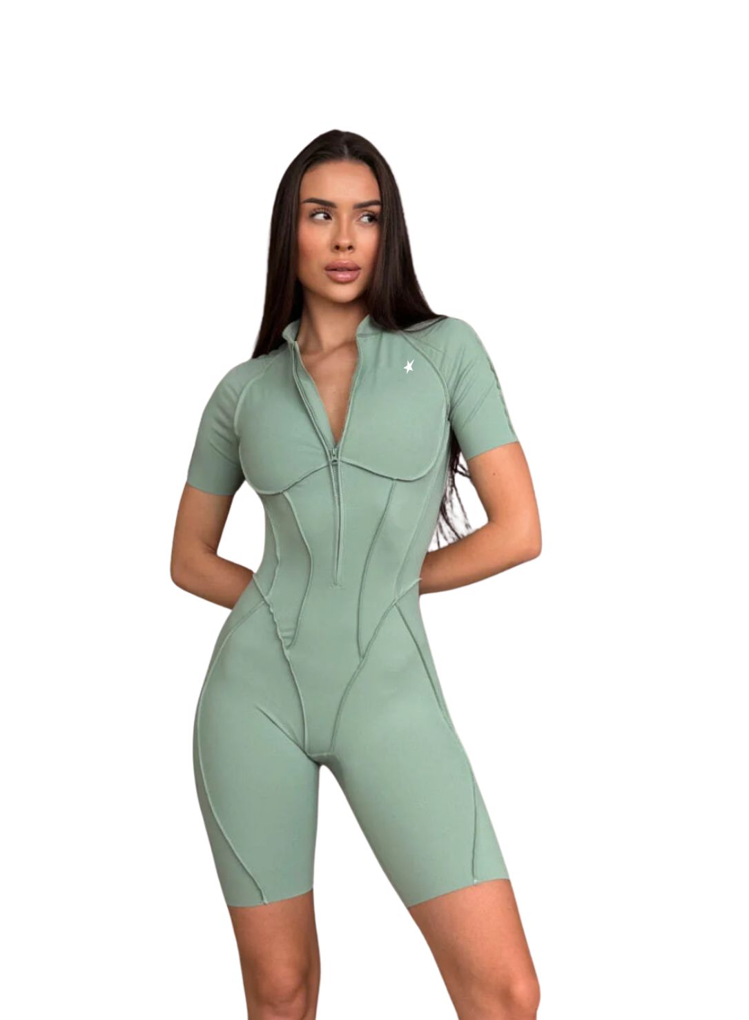 GALAXY ZIP BABY MATCHA - JUMPSUIT