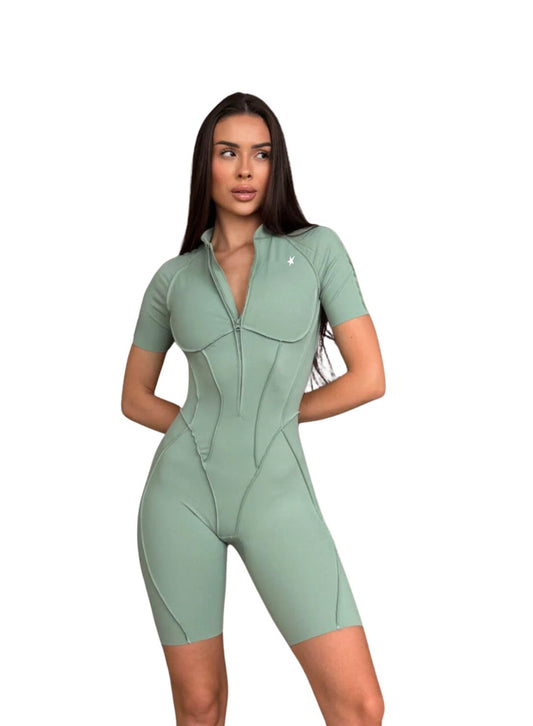 GALAXY ZIP BABY MATCHA - JUMPSUIT