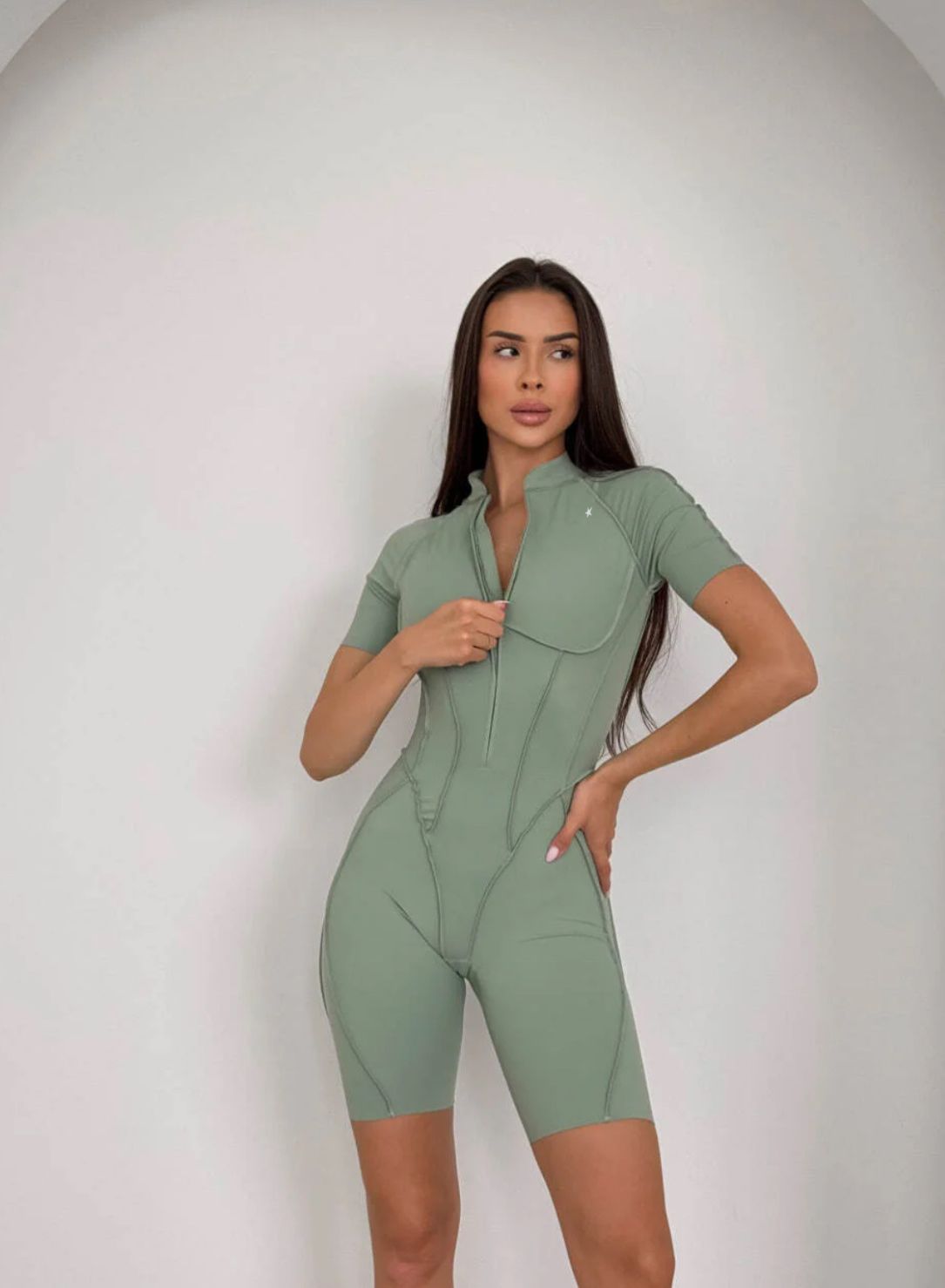 GALAXY ZIP BABY MATCHA - JUMPSUIT