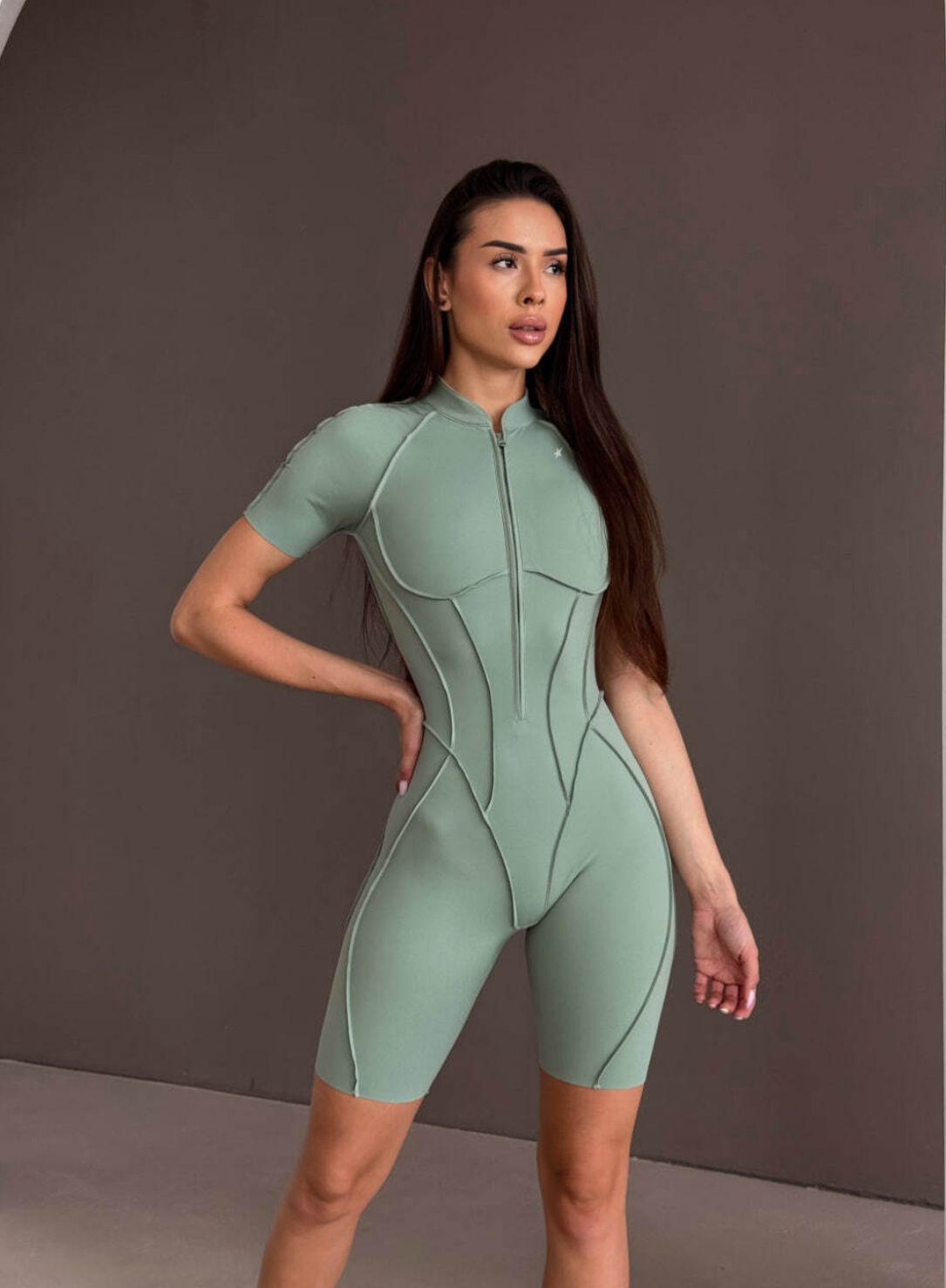 GALAXY ZIP BABY MATCHA - JUMPSUIT