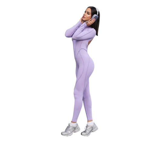 GALAXY ZIP FULL LILA - JUMPSUIT