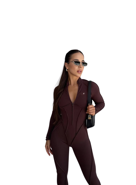 GALAXY ZIP FULL CAFE - JUMPSUIT