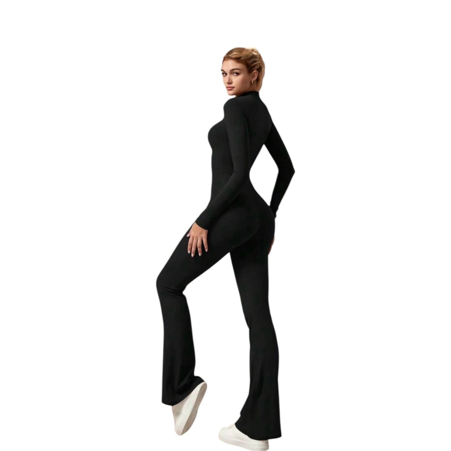 ZIP FLARE NEGRO - JUMPSUIT