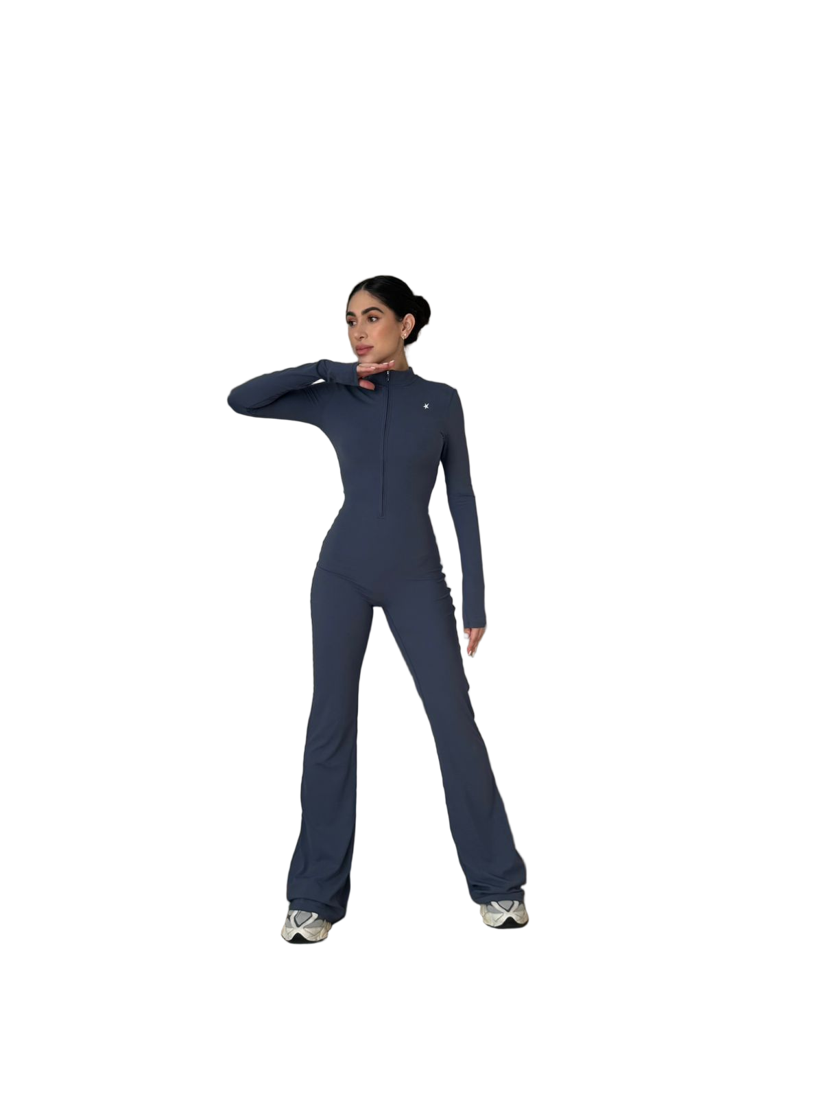 ZIP FLARE AZUL - JUMPSUIT