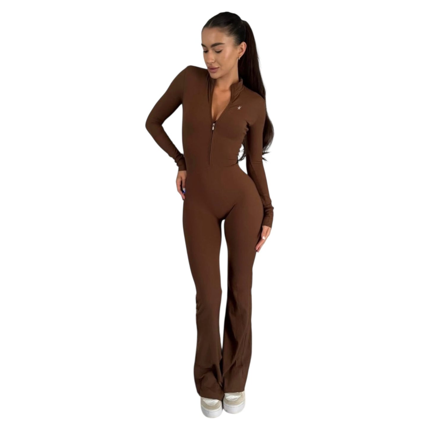 ZIP FLARE CAFE - JUMPSUIT