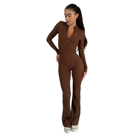 ZIP FLARE CAFE - JUMPSUIT
