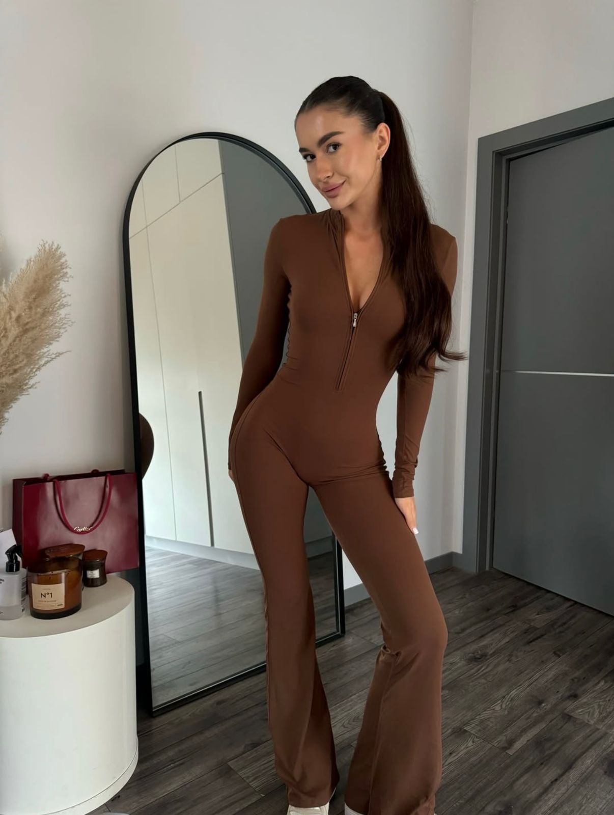 ZIP FLARE CAFE - JUMPSUIT