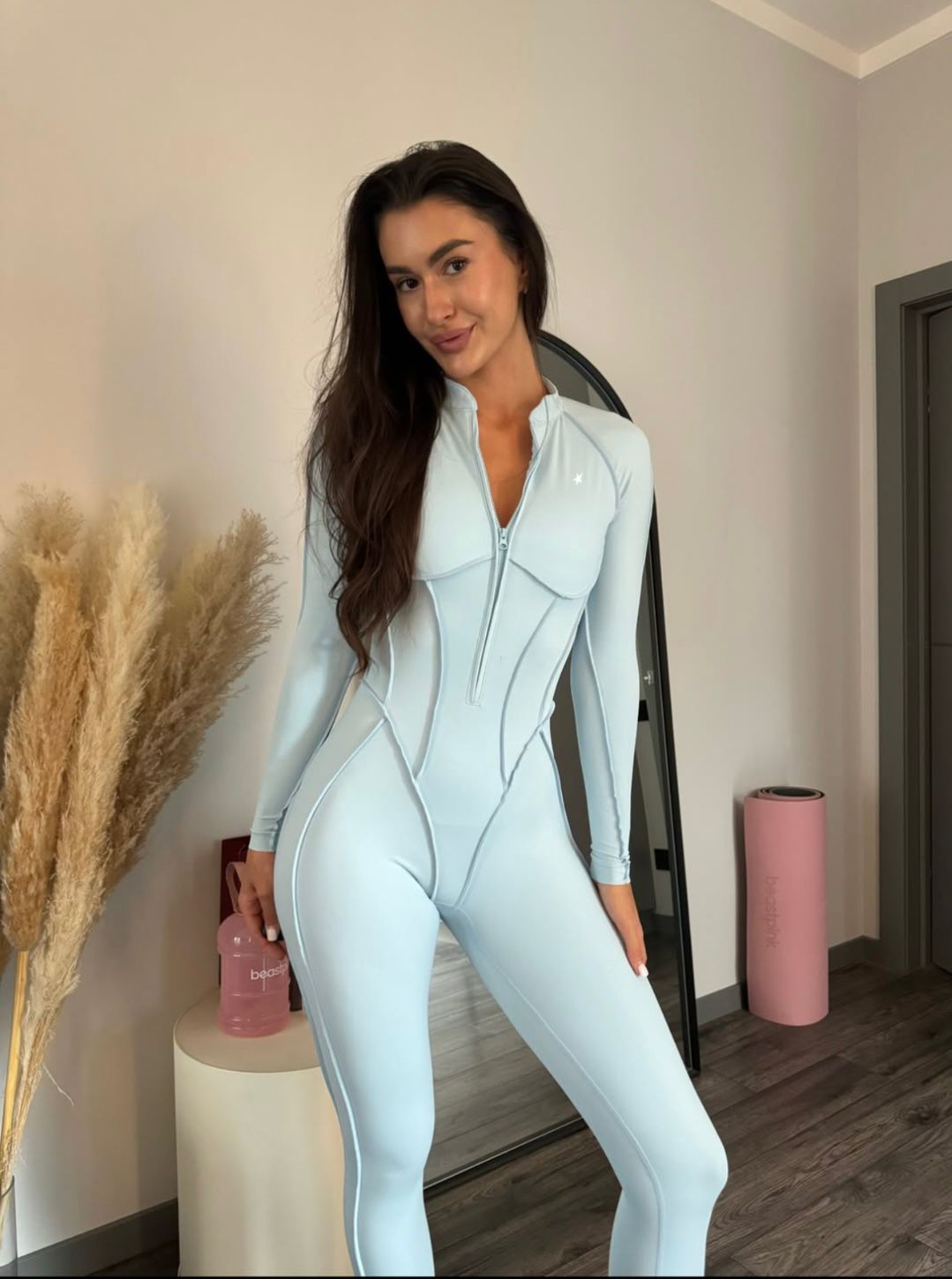 GALAXY ZIP FULL AZUL CIELO - JUMPSUIT