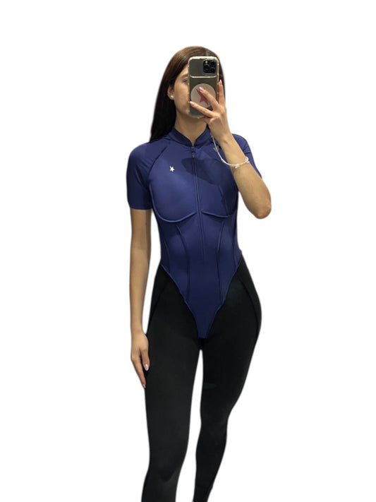 GALAXY ZIP TINY BICOLOR MARINO / JUMPSUIT
