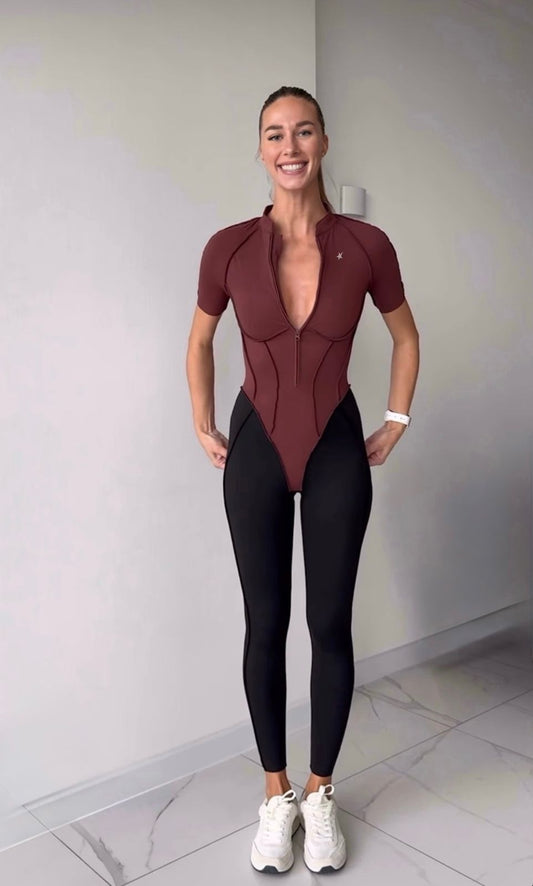 GALAXY ZIP TINY BICOLOR CAFE / JUMPSUIT