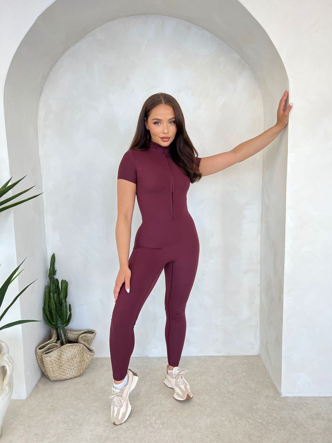 ZIP TINY MERLOT - JUMPSUIT